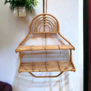 Charming & Decor Bamboo Magazine Rack Holder Woven Water Hyacinth Storage <b>Shelves</b> <b>Wall</b> Mounted Bookshelf <b>Nursery</b> Book <b>Shelves</b> - Product Image 4