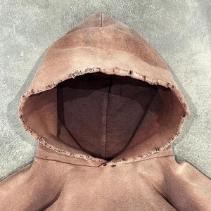 Sudaderas con capucha personalizadas de alta calidad para hombre, sudaderas bordadas de invierno de talla grande, ropa de calle, sudadera con hombro caído - Product Image 4