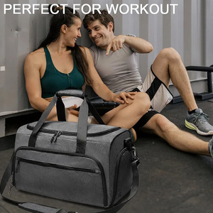 Mess Sports Custom Men Women Small Fitness Workout Gym <b>Bags</b> & Sports Duffle <b>Bag</b> with Shoes Compartment Nylon <b>30L</b>-40L Capacity - Product Image 6