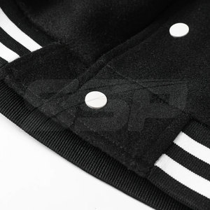 Vêtements décontractés Veste d'hiver Letterman Qualité supérieure Col montant Logo avant Respirant Respectueux de l'environnement Vente en gros - Product Image 6