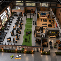 Solutions de salle de sport intelligentes SK One Stop avec écran de 15,6 pouces, équipement de fitness commercial complet, machine d'entraînement de force numérique IA