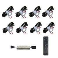 Projecteurs Miniatures Étanches 12V DC à Intensité Variable avec Télécommande (Lot de 6) pour Véranda, Jardin, Terrasse, Toits et Abri de Voiture