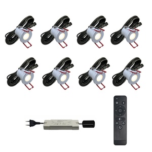 Projecteurs Miniatures Étanches 12V DC à Intensité Variable avec Télécommande (Lot de 6) pour Véranda, Jardin, <span class=keywords><strong>Terrasse</strong></span>, Toits et Abri de Voiture - Product Image 1