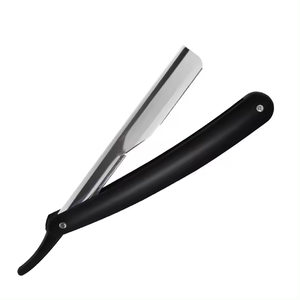 Navaja de Afeitar Recta con Mango de Plástico y Cuchillas Reemplazables, Navaja de Afeitar Personalizada para Barbería, para Cortar el Cabello de Hombres - Product Image 2