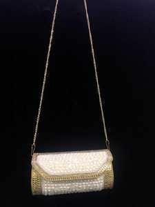 Exclusive Luxury Metallic Clutch For Women Designed To Complement High Fashion Styles Bag With Chain Strap Fashionable - Product Image 3