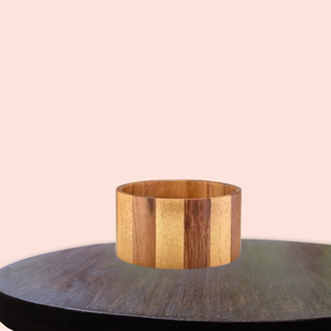 Bol de service rond en bois d'acacia, côtés droits, design bohème, pour fruits, salades, pâtes, pour comptoir de cuisine, en provenance du Vietnam - Product Image 3