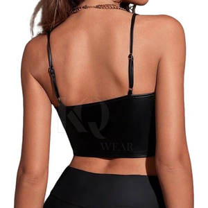 Soutien-gorge en cuir pour femme, grande taille, léger, à maintien élevé, avec logo frontal, coutures de qualité supérieure - Product Image 2