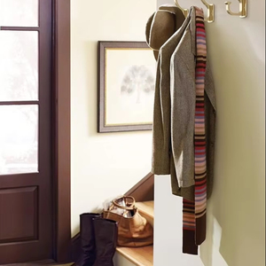 Aulne Double Prong Décoratif Mur Crochets Champagne Bronze Crochet Pour Manteaux Chapeaux Chambre Bureau Placard Entrée Salle De Bains - Product Image 1