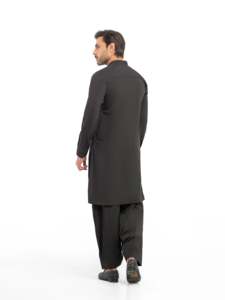 Salwar Kameez pour hommes pakistanais, coupe décontractée, tenue traditionnelle musulmane pour mariage, Eid, Jumma, bureau, affaires - Product Image 5