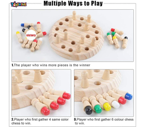Tour arc-en-ciel en bois | Tour d'Hanoï | Jouet de puzzle empilable multicolore Premium 8 anneaux pour enfants, enfants et adultes - Product Image 3