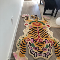 Tapis tibétain en laine douce et soyeuse, très vendu, pour chambre à coucher, personnalisation disponible au prix d'usine