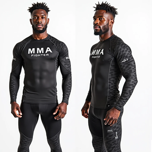 Obtenga personalizado Jiu Jitsu brasileño MMA manga larga compresión Anti UV Rash Guard entrenamiento gimnasio equipo Jiu Jitsu Kimono De Jiu Jitsu - Product Image 6