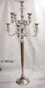 Candelabros de 5 luces de estilo moderno de lujo niquelado de aluminio elegante centro de mesa de boda candelabros de Metal al por mayor de fábrica directa - Product Image 6