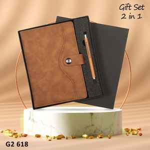 Premium Design Customized Business Logo Leather Hardcover <b>Notebook</b> Best Color Diary, Keychain <b>and</b> <b>Pen</b> Gift <b>Set</b> - Product Image 5