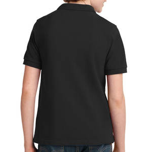 เสื้อโปโลปิเก้แขนสั้นสำหรับเด็กผู้ชายเสื้อโปโลแบบคลาสสิกสีดำเสื้อฮิปฮอปเสื้อถักสำหรับวัยรุ่น - Product Image 2