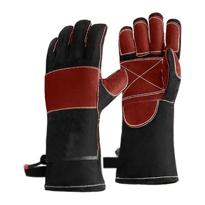Nouveau dernier Design général Porpose sécurité soudeur gants de travail A Grade cuir de vachette fendu résistant à la chaleur gants de travail de soudage - Product Image 1