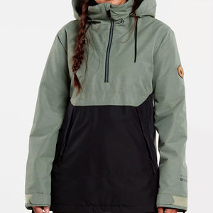 เสื้อแจ็คเก็ตซิปครึ่งตัวแบบกำหนดเอง เสื้อแจ็คเก็ต Anorak สำหรับผู้หญิง เสื้อแจ็คเก็ต Anorak หลายสีแบบกำหนดเอง เสื้อแจ็คเก็ตกันลม ไนลอน/โพลีเอสเตอร์ - Product Image 1