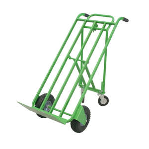 Chariot de transport convertible avec 2 roues anti-crevaison et 2 roues en caoutchouc massif - Product Image 2