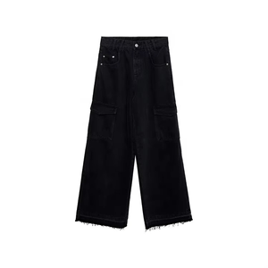 2025 femmes Demin pantalon mince sur la taille pleine longueur pantalon Streetwear Logo personnalisé pour les femmes Cargo pantalon femmes - Product Image 4