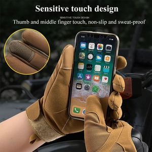 ถุงมือยุทธวิธีสำหรับผู้ชายผู้หญิง, ถุงมือหนังแข็งหน้าจอสัมผัสสำหรับกีฬากลางแจ้งปั่นจักรยานปีนเขาเดินป่า - Product Image 4