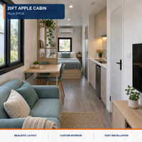 Cabane Apple préfabriquée moderne de 20 pieds avec vue panoramique pour observatoire, camping, astronomie, tourisme et escapades