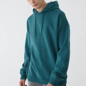Sudadera con capucha con cremallera de gran tamaño para hombre, 100% algodón, forro polar bordado personalizado, estampado Digital de Color sólido para - Product Image 2