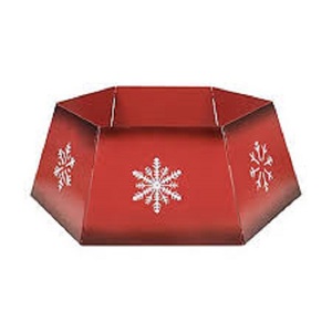 COLLIER D'ARBRE DE NOËL POUR DÉCORATIF POUR LA MAISON COLLIER D'ARBRE DE NOËL FINI REVÊTEMENT DE POUDRE ROUGE COLLIER D'ARBRE DE NOËL EN MÉTAL - Product Image 1