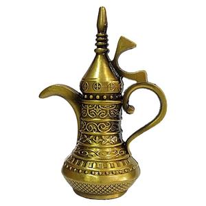 Cafetera Dallah de latón hecha a mano de alta calidad con acabado pulido grabado para vajilla cafetera de Oriente Medio - Product Image 3