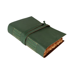 Diario Personalizado con Impresión, Tapa Dura de Cuero de Búfalo, Costuras en la Espina Dorsal, Aspecto Vintage, Bordes Naturales, Sin Forro - Product Image 1