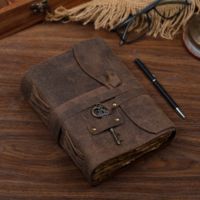 Cuaderno de bocetos vintage A6/A7, diario de cuero suave hecho a mano, diario de viaje retro de tapa blanda con costuras a caballete, regalo de papel.