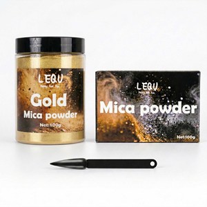 ผงสีเมทัลลิกสีทอง LEQU 100 กรัม สำหรับเรซิ่นอีพ็อกซี่ ศิลปะบนเล็บ และงาน DIY - Product Image 1