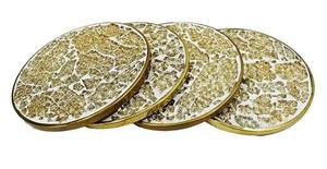 Sous-verre en résine argentée finie mosaïque pour la maison, l'hôtel et le restaurant article de cuisine - Product Image 4