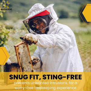 Men's & Women's GoatSkin Beekeeping Gloves with Long Canvas Sleeves & Breathable Vent - Product Image 3