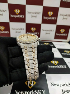 Alta calidad de lujo 41 MM Hip Hop Moissanite reloj personalizado VVS Diamond Tester Iced reloj banda de acero inoxidable precio de cristal - Product Image 3