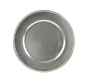 Placa de cargador de forma redonda pulida con espejo de acero inoxidable de diseño clásico para decoración de bodas - Product Image 2