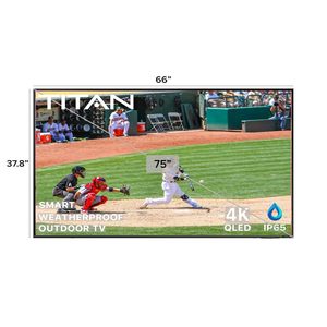 75 Inch Outdoor <b>Smart</b> TV 4K Weatherproof for Covered Patio <b>Remote</b> <b>Controls</b> Included - Product Image 5