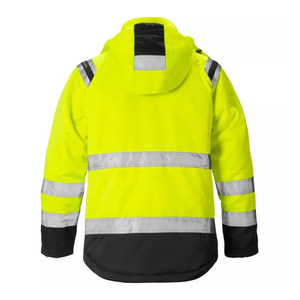 Unisex Hi-Vis Cotton CE Certified Cold Resistant Light Reflecting Workwear <b>Jacket</b> 2025 - Product Image 2