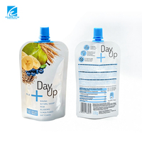 Op maat gemaakte plastic stand-up pouch met tuit, lekvrij, voor gelamineerde aluminiumfolie, food grade, ISO gecertificeerd, voor fruitsap