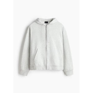 High Quality Casual Solid Fleece Loose Fit Hoodie Blank Unisex Custom Vintage Zip Hoodies Distressed Streetwear Sweatshirt OEM - Product Image 1