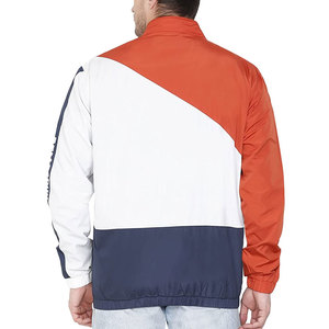 Cremallera Up Color Contraste Chaquetas cortavientos para hombres Moda Hombres 100% poliéster Chaqueta cortavientos - Product Image 2