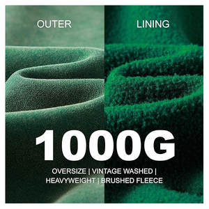 Custom 350 400g Heavyweight 80% Cotton 20% Polyester Terry Fleece Winter Pocket Oversized Digital Printing <b>Hoodie</b> - Product Image 5