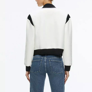 Chaqueta Universitaria Personalizada de Talla Grande para Hombre, Cómoda y Sólida, de Alta Calidad, con Cuerpo de Lana y Mangas de Cuero - Product Image 3