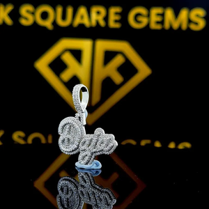 Lettre personnalisée Hip Hop pendentif, personnalisé votre lettre, hommes Hip Hop numéro pendentif, Moissanite pendentif, glace sur Hip Hop bijoux - Product Image 2