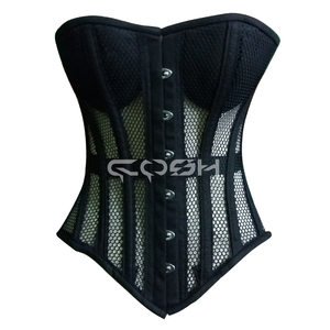 Corset de mariée blanc en dentelle et maille de coton avec baleines en acier |   Achetez maintenant - Product Image 5