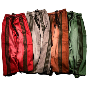 กางเกงวอร์มผ้าฝ้ายผ้าฟลีซสำหรับผู้ชายกางเกงสำหรับวิ่งกางเกงคาร์โก้ขานว้างลายแถบด้านข้างแบบปรับแต่งได้ตามต้องการ - Product Image 6