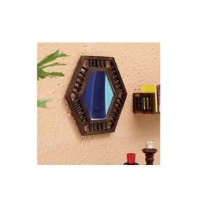 Espejo de metal de pared decorativo redondeado de estilo moderno para el hogar y el hotel hecho a mano por proveedor indio - Product Image 6