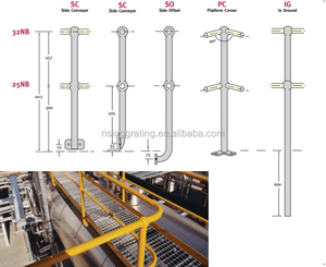 Stanchion <span class=keywords><strong>en</strong></span> acier inoxydable Stanchion de <span class=keywords><strong>main</strong></span> <span class=keywords><strong>courante</strong></span> à rotule - Product Image 3