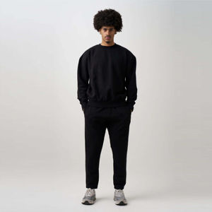 Custom Logo High Quality <b>Men's</b> <b>Black</b> Fleece Crewneck Sweatshirt Soft and Pullover Casual Wear - Product Image 5