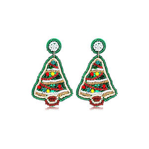 Hecho a mano Navidad espeluznante Stud pendientes mujeres niñas lindo perla diamante chapado en oro India forma geométrica moda Unisex - Product Image 3