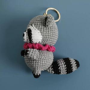 Crochet Cute Animal Amigurumi Plush Durable Letterpress Printed <b>Keychain</b> Raccoon Deer Handmade Gift for Girls - Product Image 2